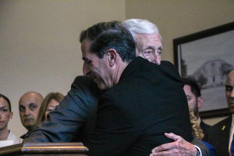 Congressman Hoyer with Ruby Chen