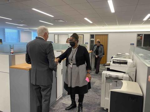 Congressman Hoyer at USCIS