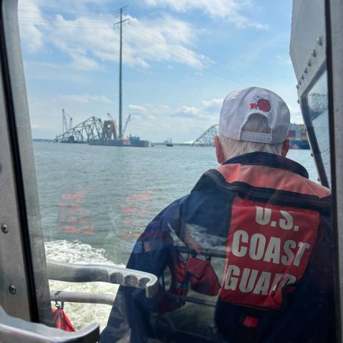Congressman Hoyer at the Francis Scott Key Bridge
