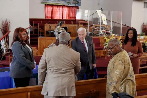 Congressman Hoyer with leaders from YESS! of Charles County 
