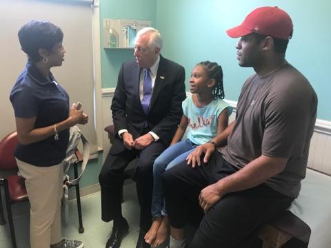 Rep. Hoyer with healthcare professionals