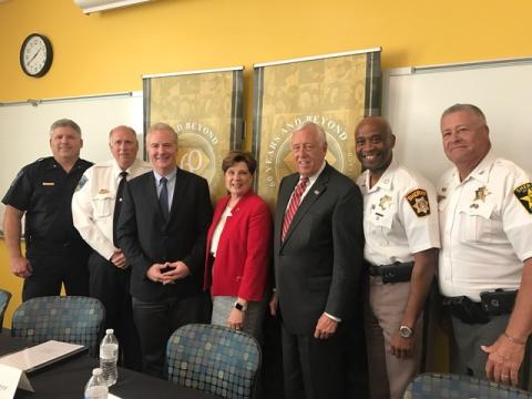 Rep. Hoyer with law enforcement officers