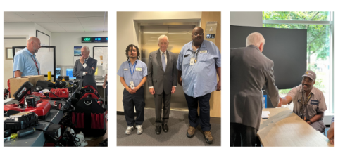 Three photos from Congressman Steny Hoyer's visit