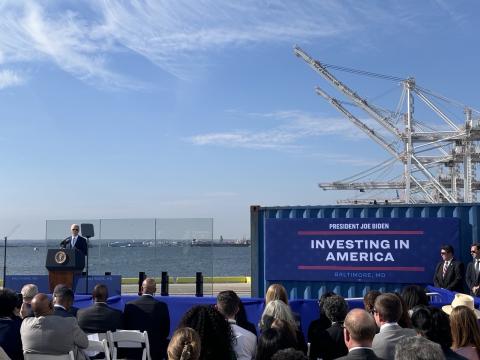 President Biden Speaks at the Port of Baltimore