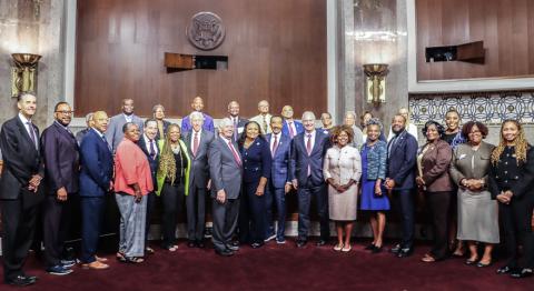 Congressman Steny Hoyer, U.S. Senators Ben Cardin and Chris Van Hollen, and Congressmen John Sarbanes, Jamie Raskin, and Kweisi Mfume (all D-MD) met with the Maryland Black Caucus Foundation and members of the Maryland Legislative Black Caucus.