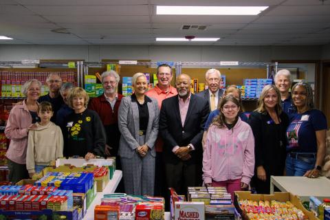 Group photo of elected officials and volunteers
