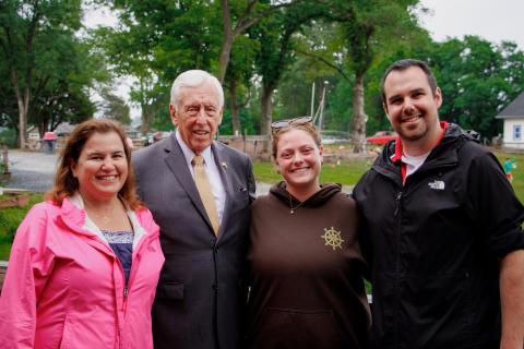 Rep. Hoyer takes a photo with Camp Letts leaders