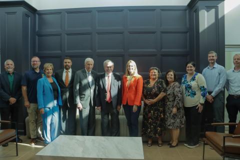 Congressman Hoyer and Comptroller Lierman with board members of the Charles County Military Alliance Council.