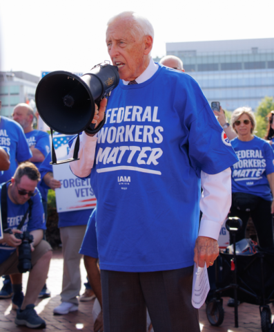 Hoyer at IAM Union Rally
