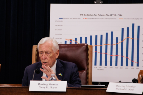 Hoyer Opening Remarks During  Briefing on Trump Administration's Cuts to the Internal Revenue Service with Former IRS Commissioners