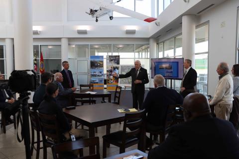 Congressman Hoyer with leaders from St. Mary's Regional Airport