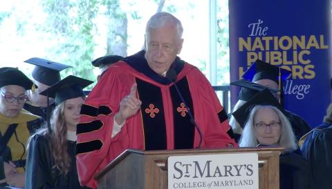 Congressman Hoyer speaking at St. Mary's College of Maryland